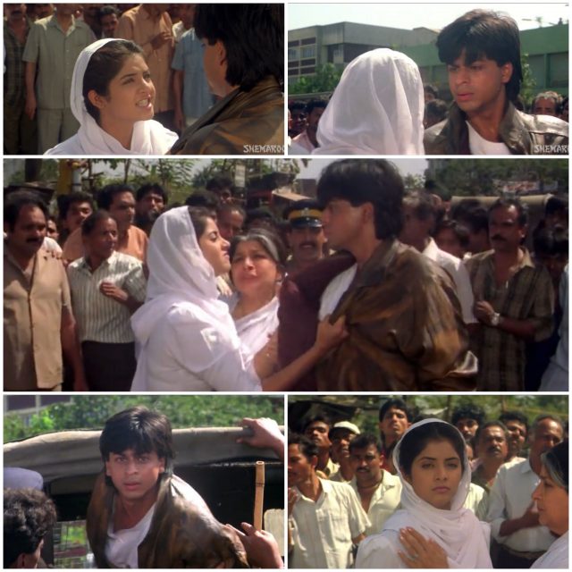 SRK and Divya Bharti - 1st encounter - Deewana (1992)